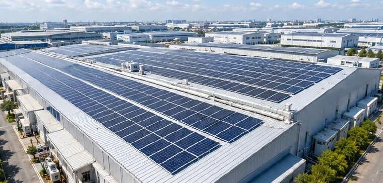Solar factory rooftop